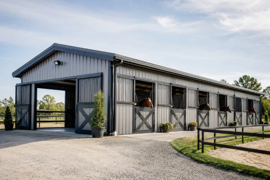 Meriv çawa Mezinahiya Minasib ji bo Avahiyek Stable Hespê Steel Hilbijêre?